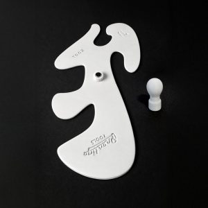Airbrush Curve Tool T002 Bundle – Precision Stencil + Handle for Sharp Lines & Smooth Curves
