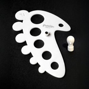 Airbrush Curve Tool T003 Bundle – Precision Stencil + Handle for Sharp Lines & Smooth Curves