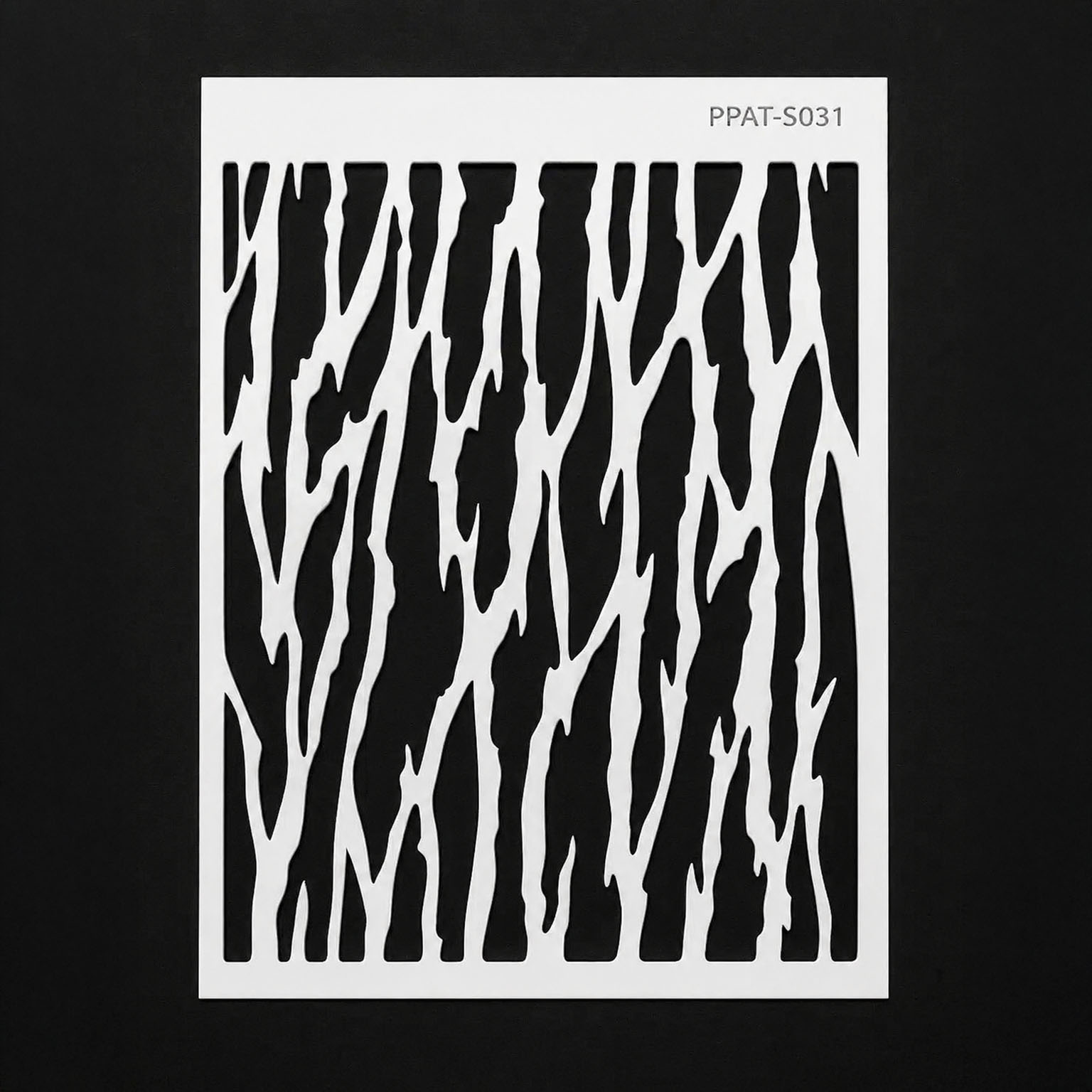 Tree Bark Texture Stencil – 20×20 cm