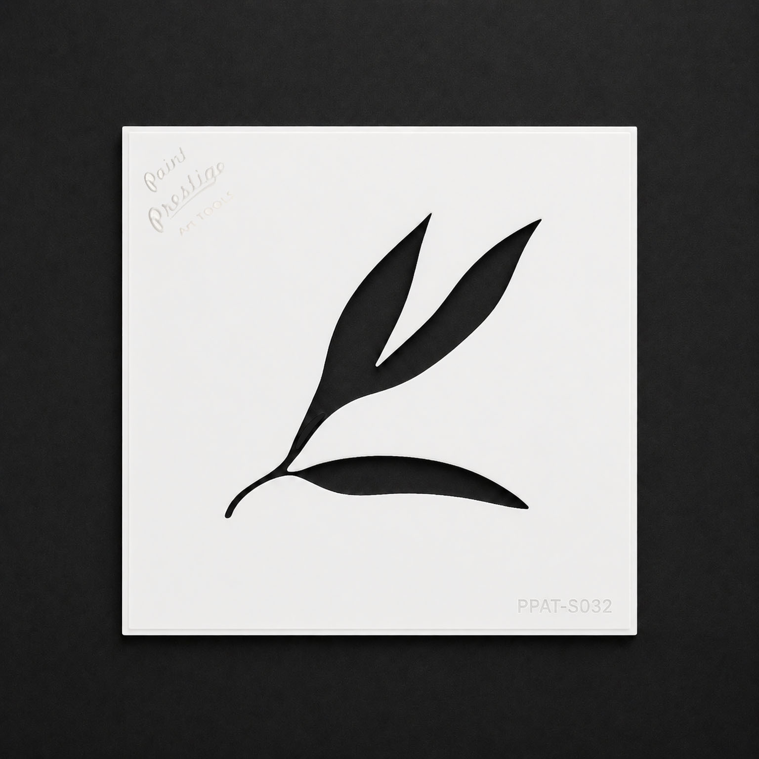 Organic Leaf Stencil – Decorative Pattern 20×20 cm