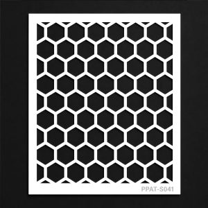 Hexagon Pattern Stencil – Honeycomb Design (20×20 cm)